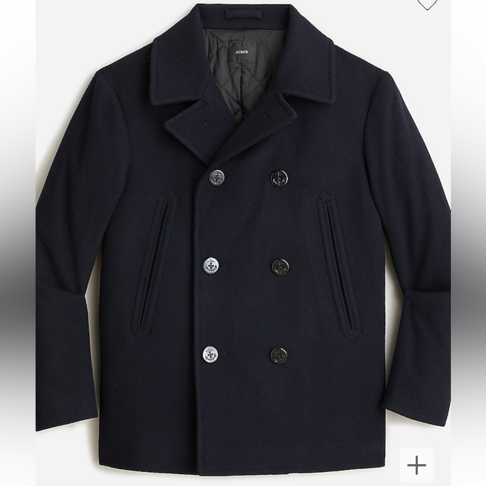 J. Crew Wool Navy Pea Coat